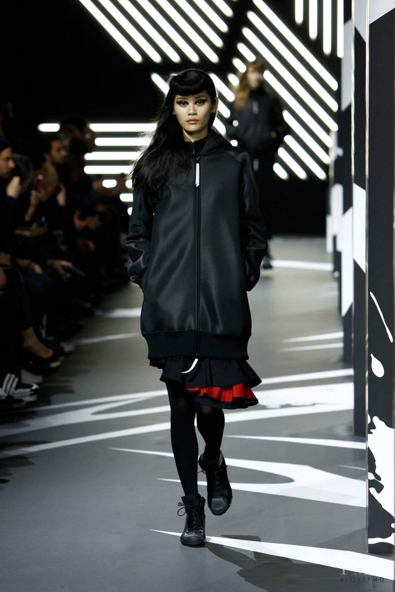 Ming Xi featured in  the Y-3 fashion show for Autumn/Winter 2014