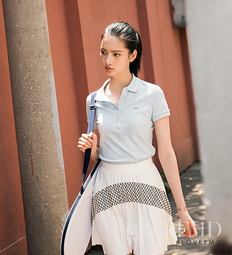 Cici Xiang Yejing featured in  the Lacoste My Polo lookbook for Summer 2015