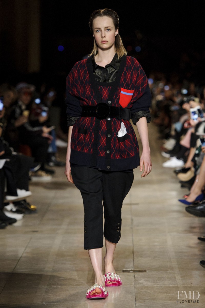 Edie Campbell featured in  the Miu Miu fashion show for Autumn/Winter 2016