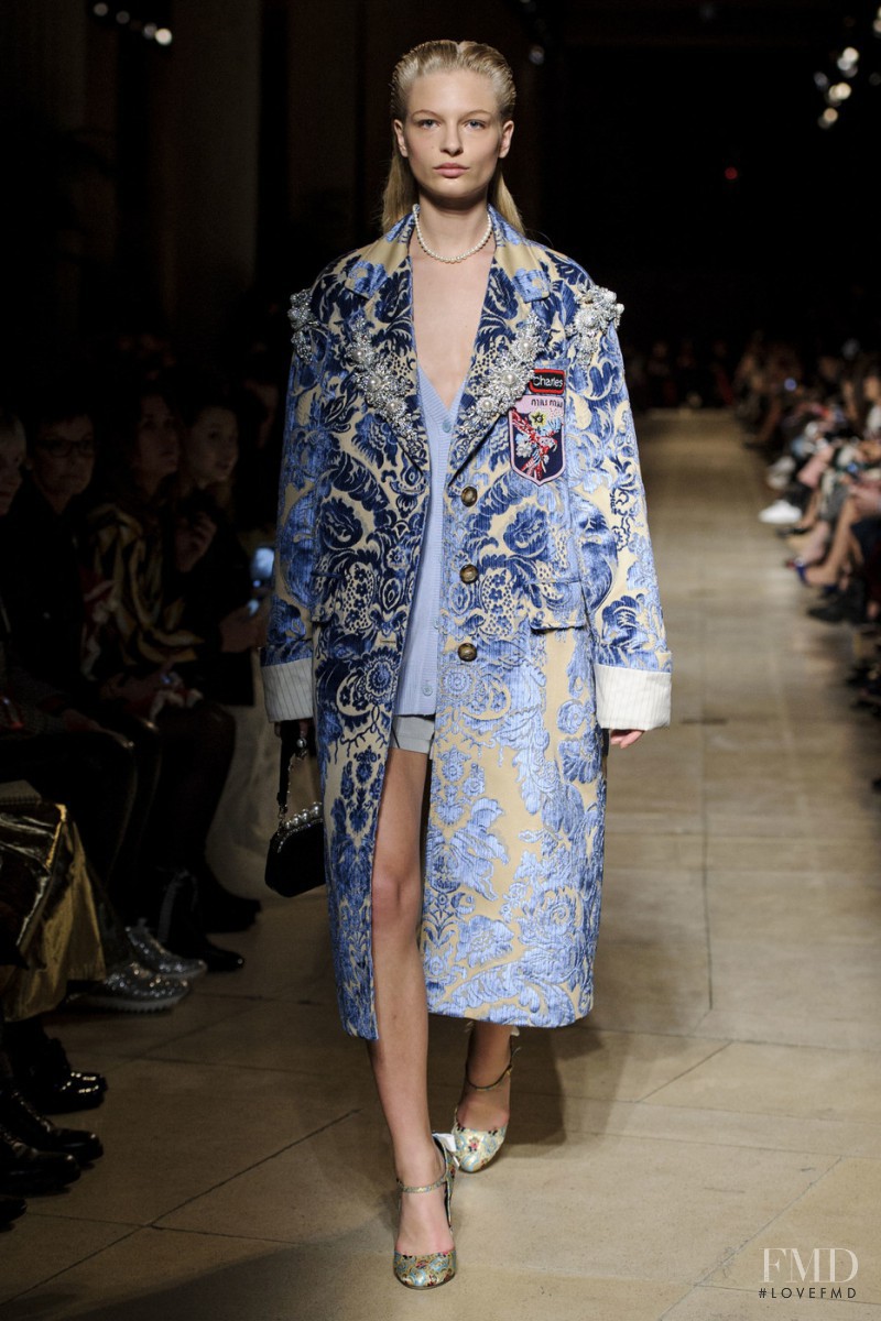 Frederikke Sofie Falbe-Hansen featured in  the Miu Miu fashion show for Autumn/Winter 2016