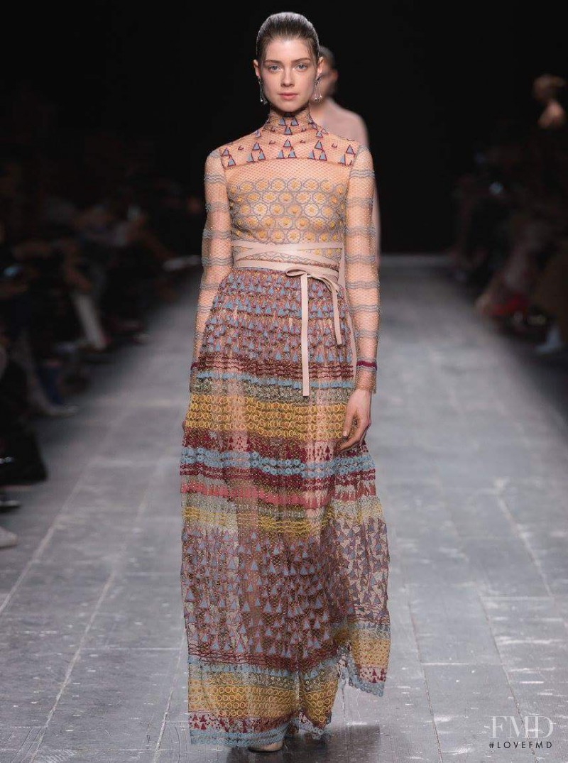 Jessica Burley featured in  the Valentino fashion show for Autumn/Winter 2016