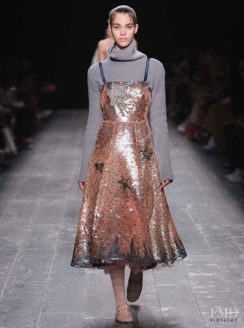Pauline Hoarau featured in  the Valentino fashion show for Autumn/Winter 2016