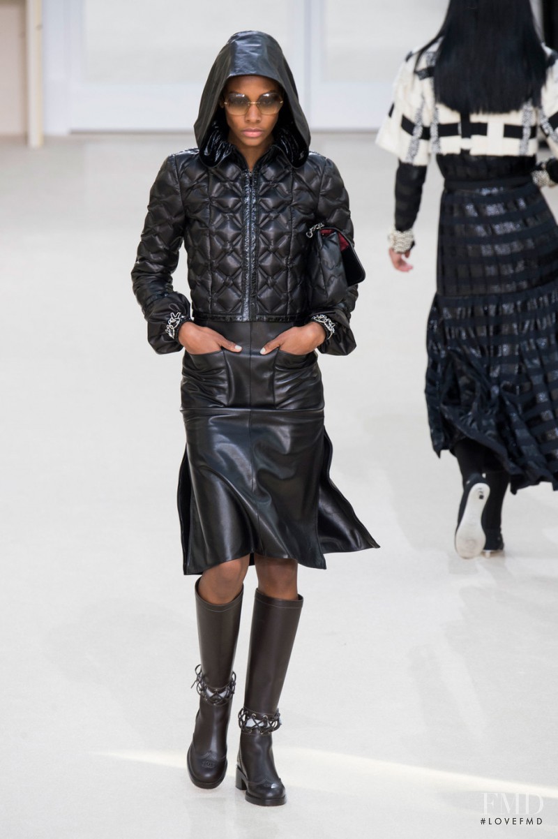 Karly Loyce featured in  the Chanel fashion show for Autumn/Winter 2016