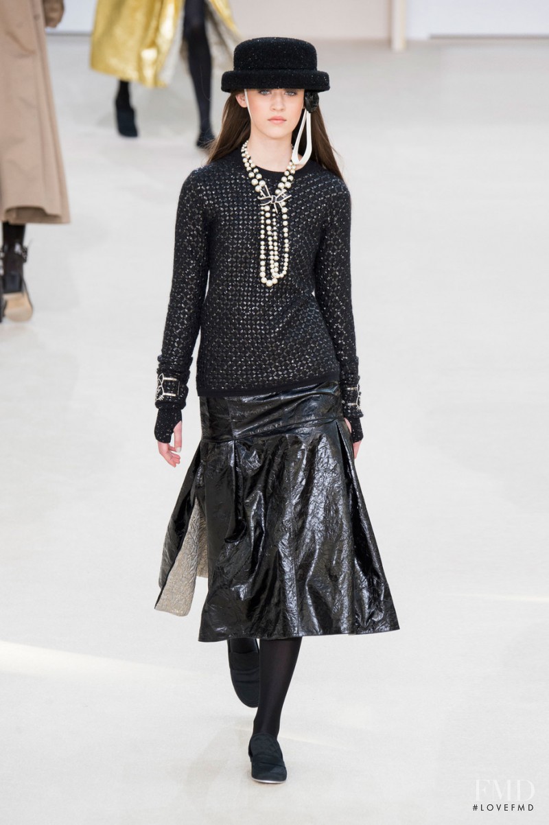 Elizabeth Davison featured in  the Chanel fashion show for Autumn/Winter 2016