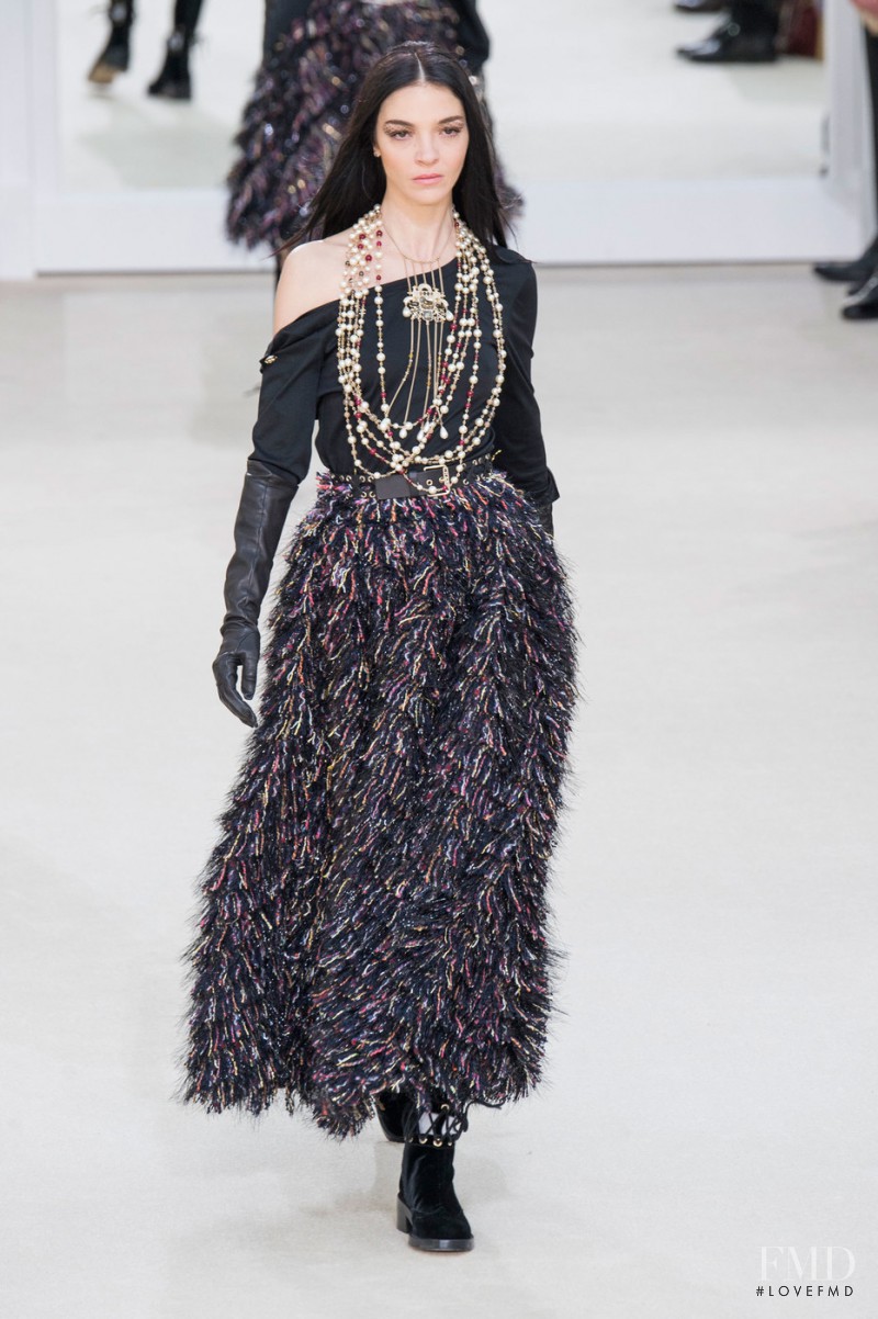 Mariacarla Boscono featured in  the Chanel fashion show for Autumn/Winter 2016