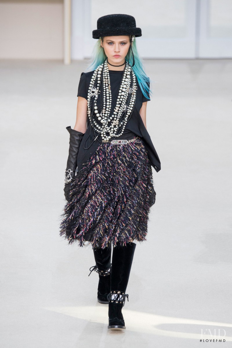 Charlotte Free featured in  the Chanel fashion show for Autumn/Winter 2016