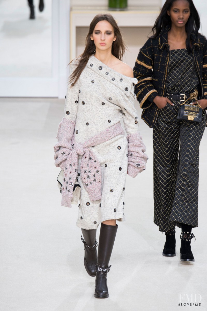 Waleska Gorczevski featured in  the Chanel fashion show for Autumn/Winter 2016