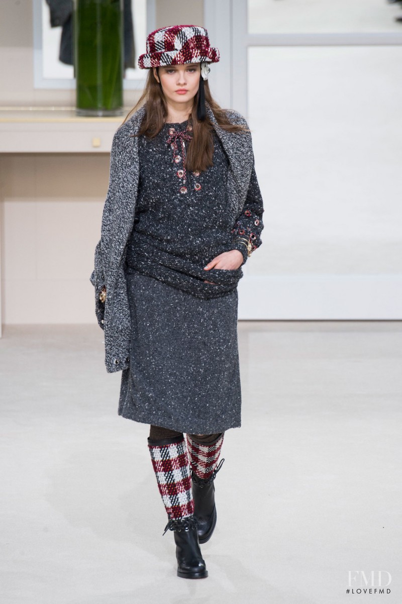 Alicja Tubilewicz featured in  the Chanel fashion show for Autumn/Winter 2016