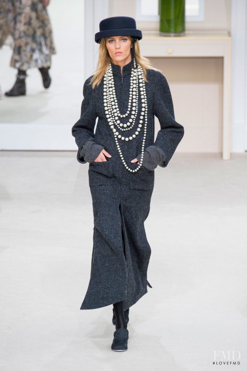 Anja Rubik featured in  the Chanel fashion show for Autumn/Winter 2016