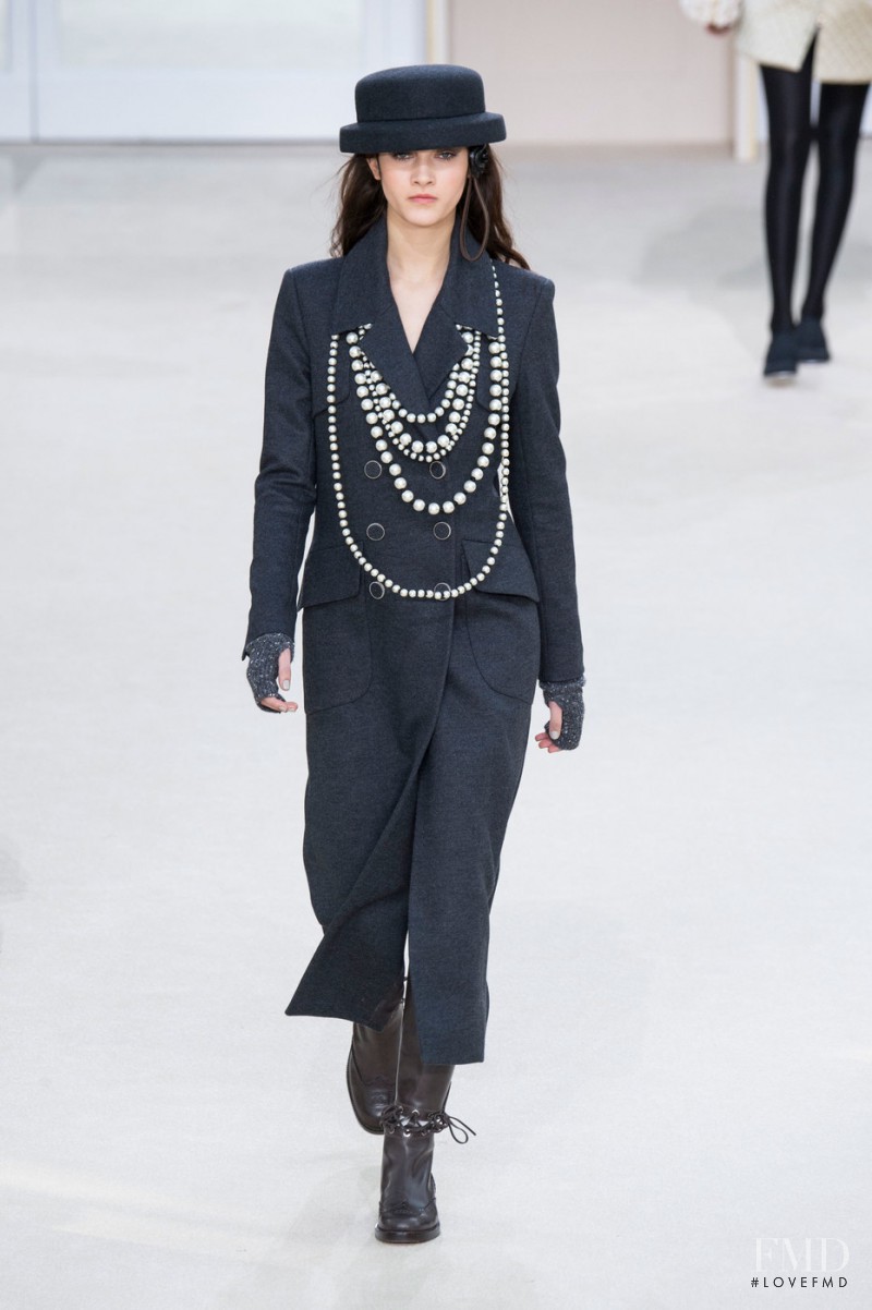 Greta Varlese featured in  the Chanel fashion show for Autumn/Winter 2016