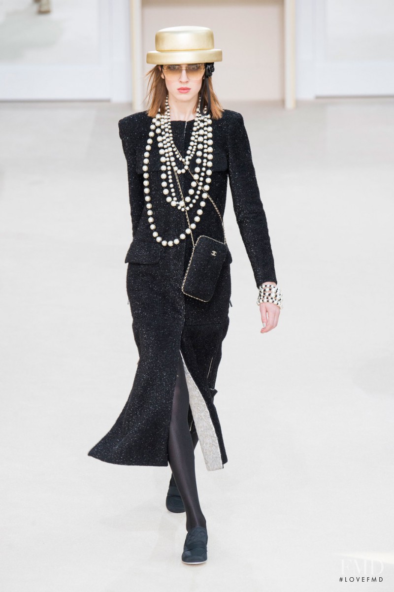 Teddy Quinlivan featured in  the Chanel fashion show for Autumn/Winter 2016