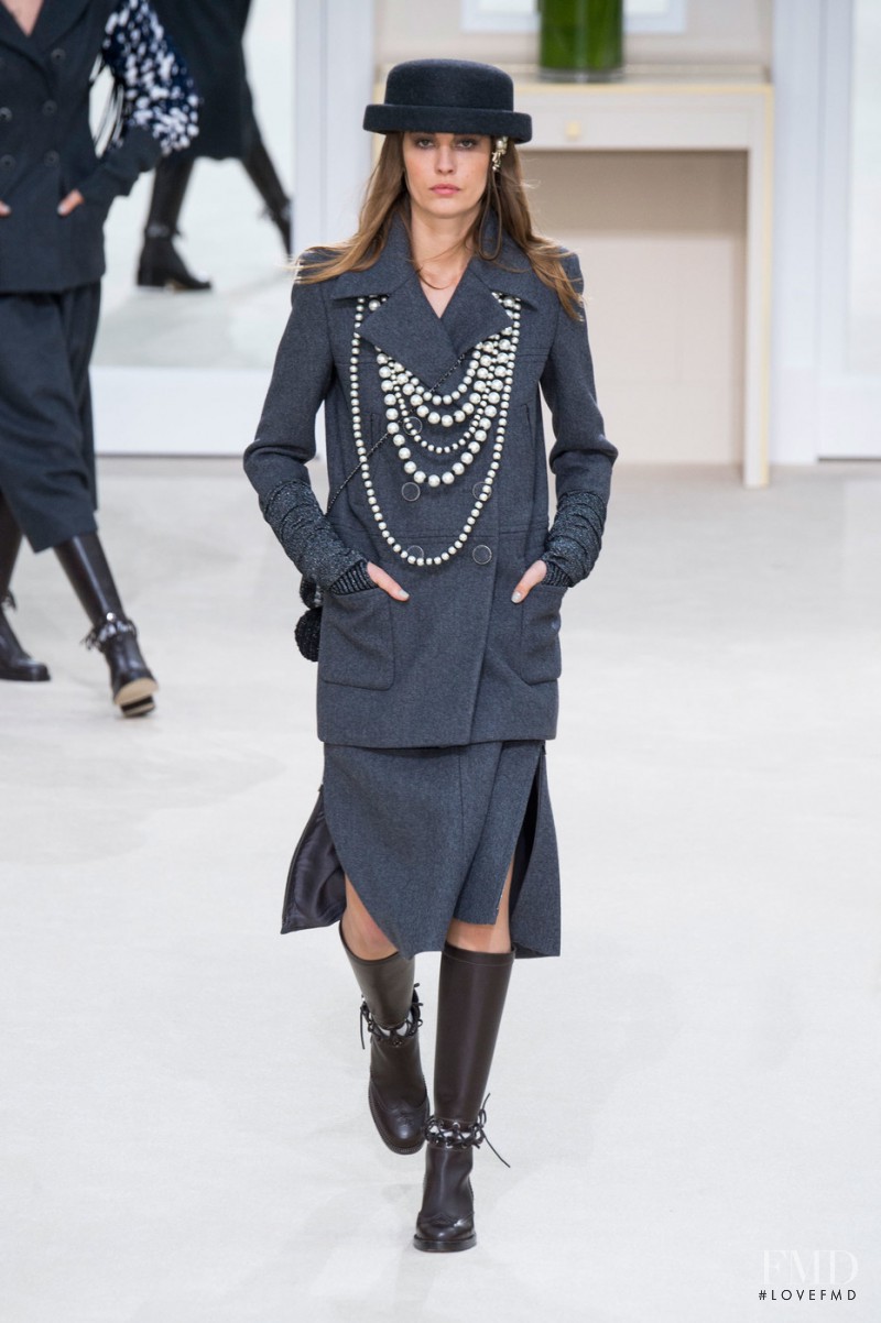 Nadja Bender featured in  the Chanel fashion show for Autumn/Winter 2016