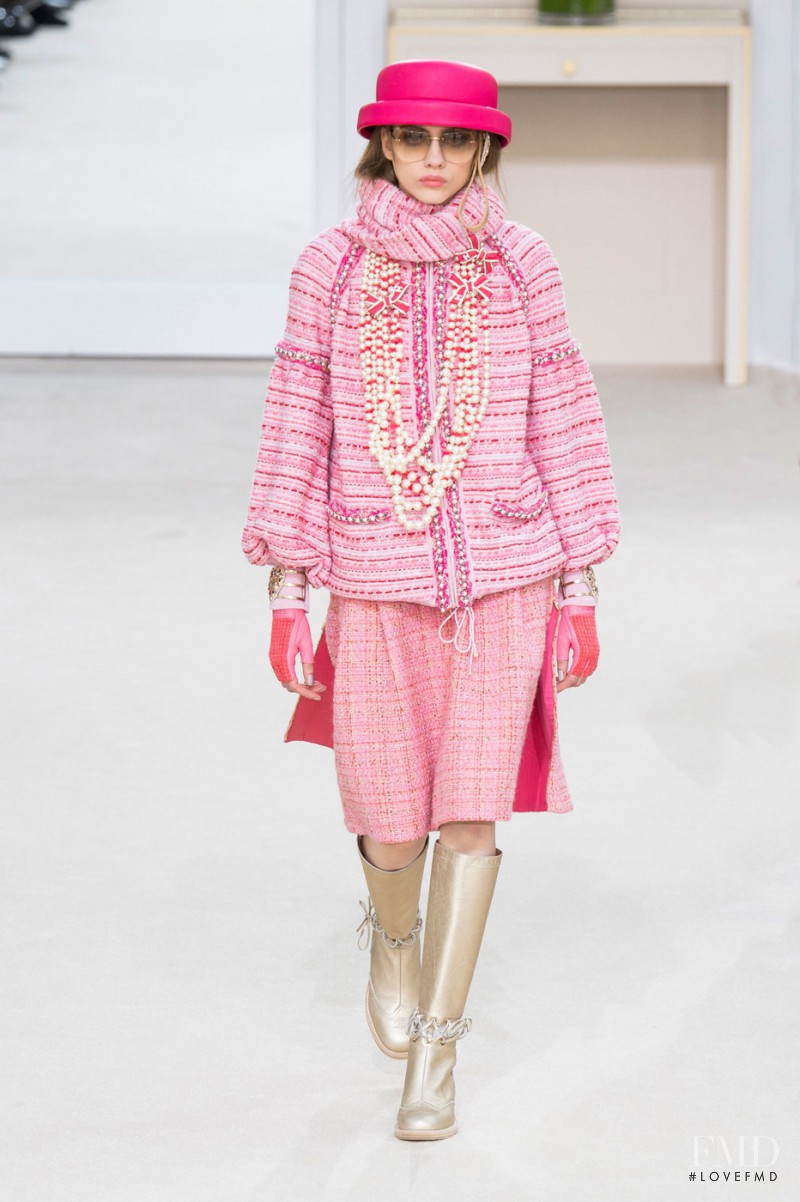 Odette Pavlova featured in  the Chanel fashion show for Autumn/Winter 2016