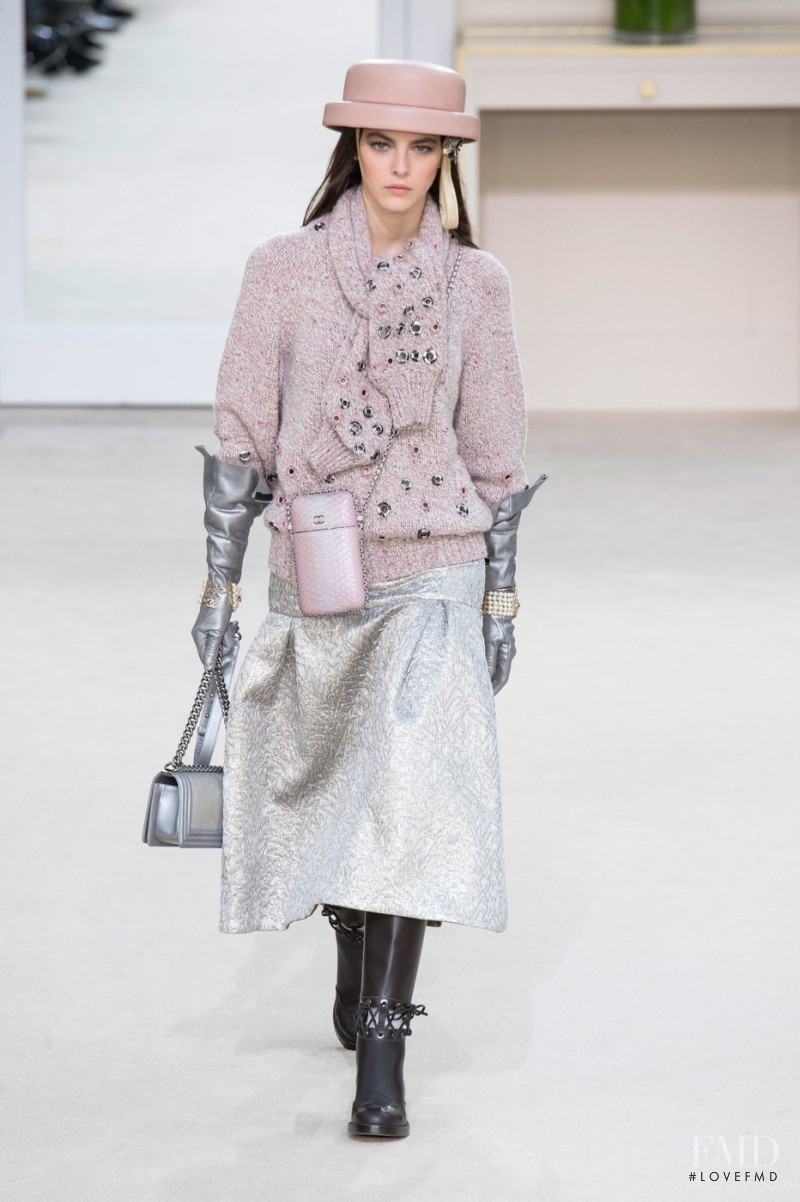 Vittoria Ceretti featured in  the Chanel fashion show for Autumn/Winter 2016