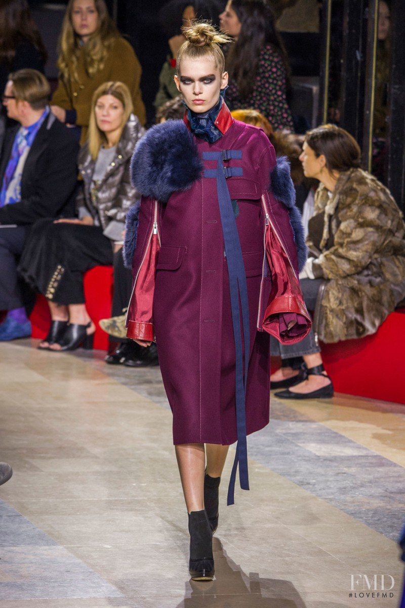 Sandra Schmidt featured in  the Sacai fashion show for Autumn/Winter 2016