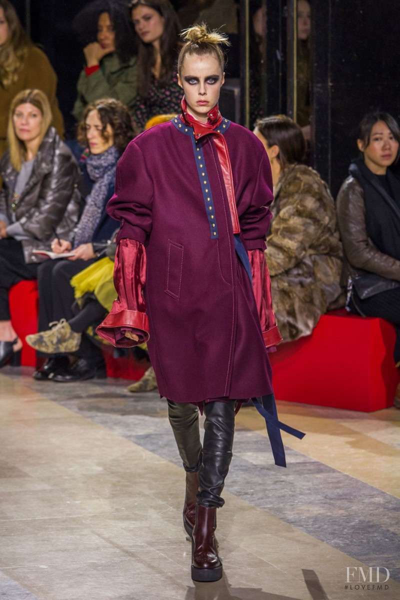 Edie Campbell featured in  the Sacai fashion show for Autumn/Winter 2016