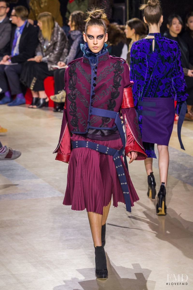 Nirvana Naves featured in  the Sacai fashion show for Autumn/Winter 2016