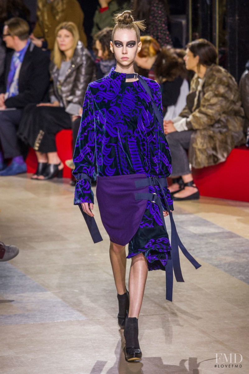 Lorena Maraschi featured in  the Sacai fashion show for Autumn/Winter 2016