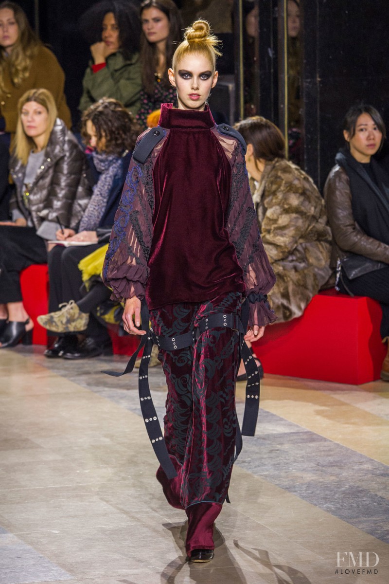 Lululeika Ravn Liep featured in  the Sacai fashion show for Autumn/Winter 2016