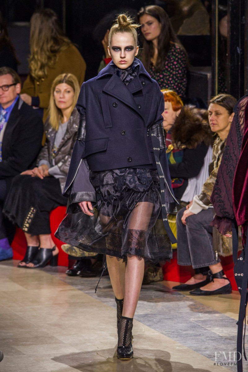 Paula Galecka featured in  the Sacai fashion show for Autumn/Winter 2016