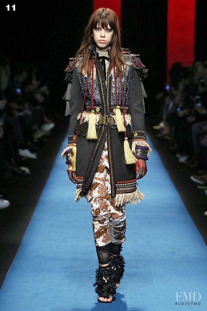 Mayka Merino featured in  the DSquared2 fashion show for Autumn/Winter 2016