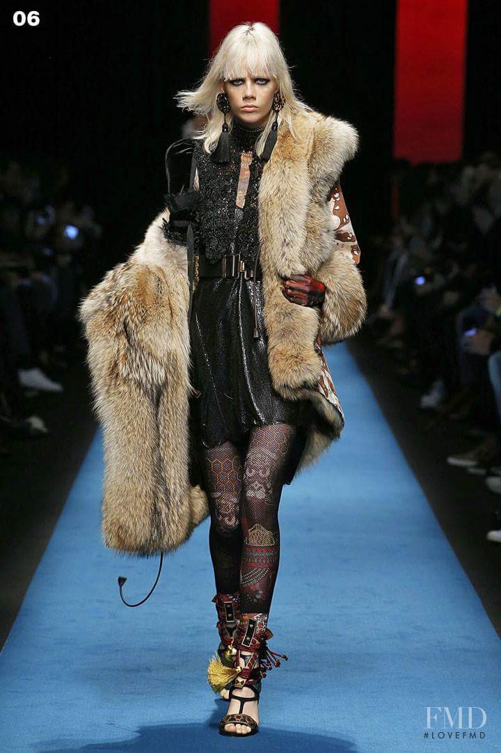 Marjan Jonkman featured in  the DSquared2 fashion show for Autumn/Winter 2016