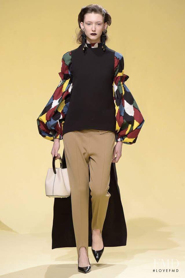 Allyson Chalmers featured in  the Marni fashion show for Autumn/Winter 2016