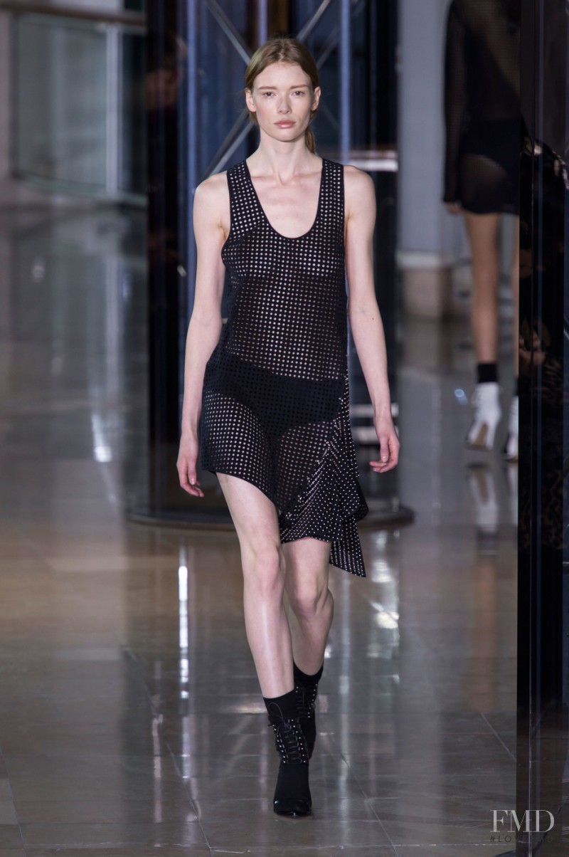 Julia Hafstrom featured in  the Anthony Vaccarello fashion show for Autumn/Winter 2016