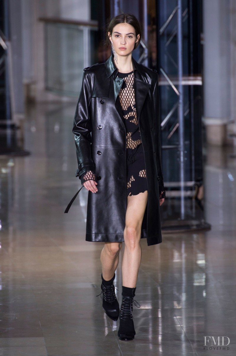 Camille Hurel featured in  the Anthony Vaccarello fashion show for Autumn/Winter 2016