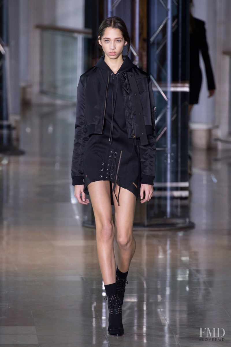 Yasmin Wijnaldum featured in  the Anthony Vaccarello fashion show for Autumn/Winter 2016