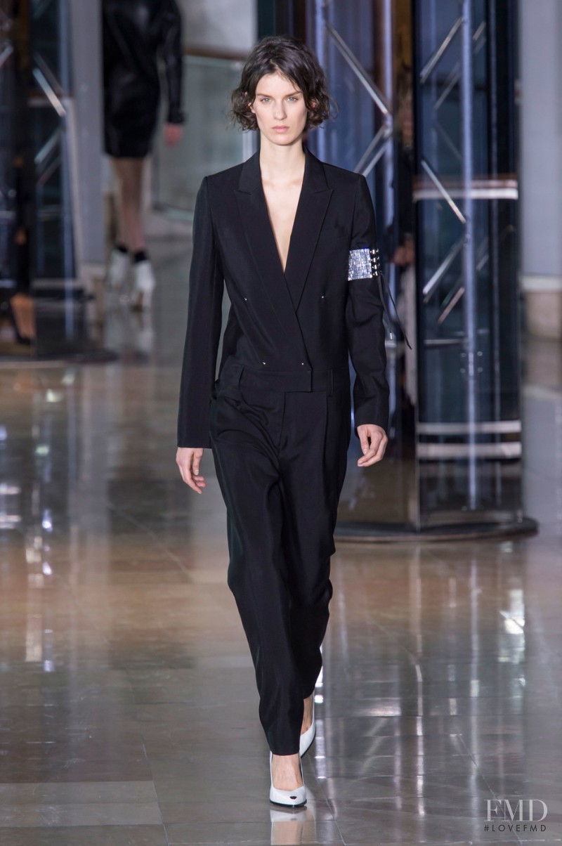 Marte Mei van Haaster featured in  the Anthony Vaccarello fashion show for Autumn/Winter 2016
