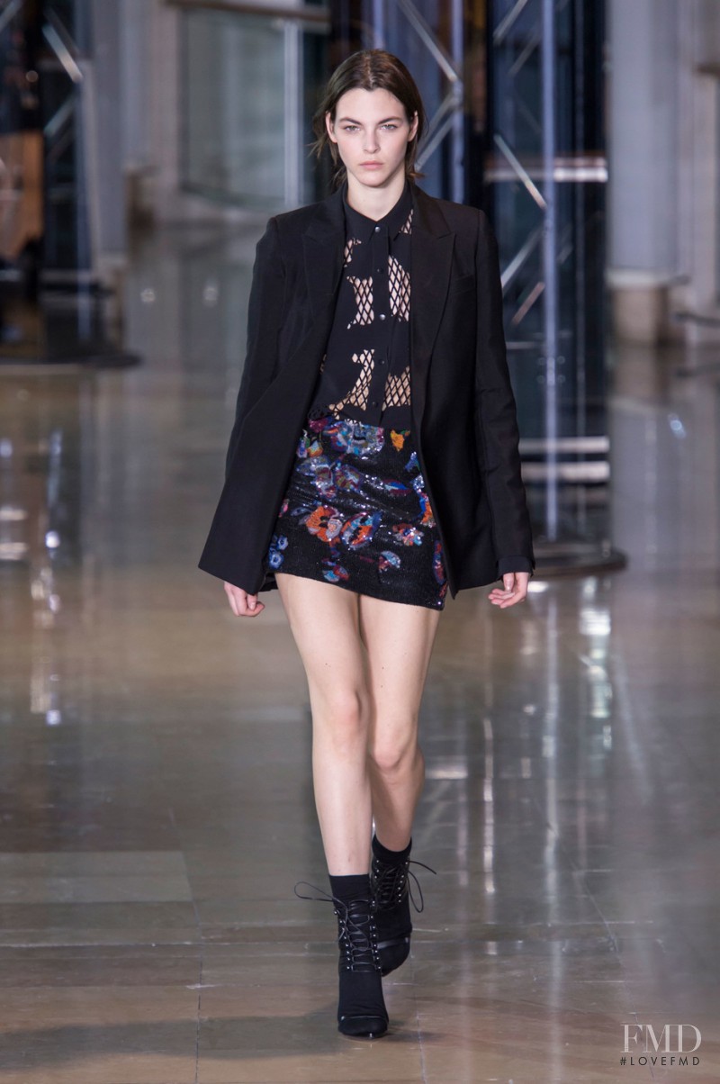 Vittoria Ceretti featured in  the Anthony Vaccarello fashion show for Autumn/Winter 2016