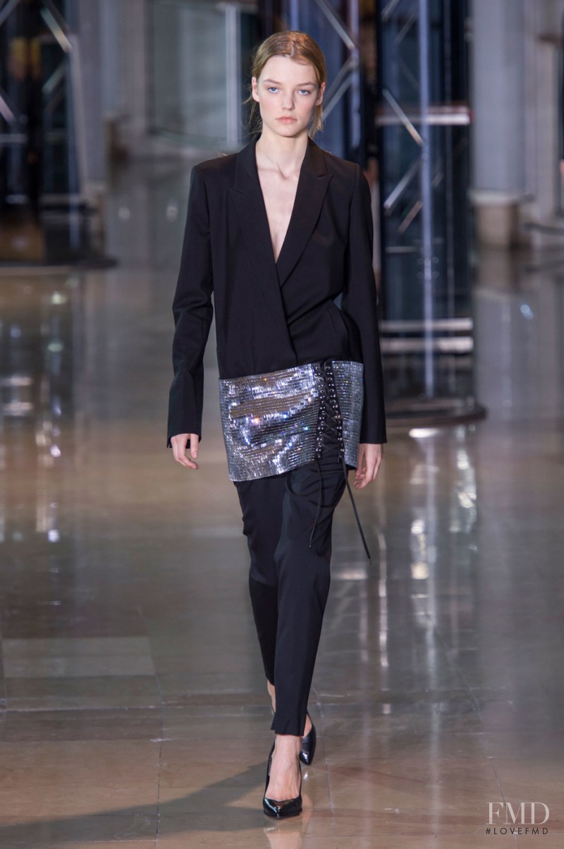 Roos Abels featured in  the Anthony Vaccarello fashion show for Autumn/Winter 2016