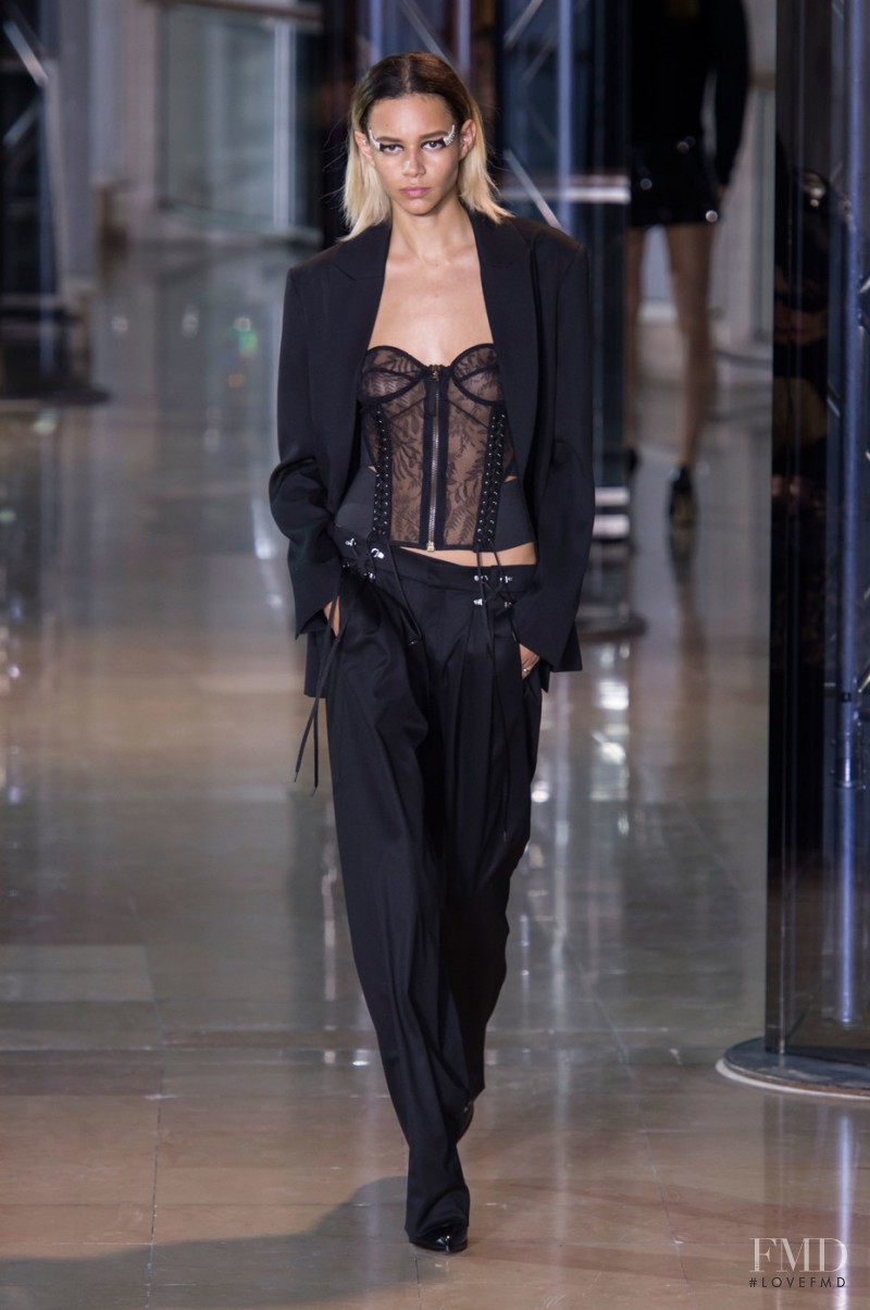 Binx Walton featured in  the Anthony Vaccarello fashion show for Autumn/Winter 2016