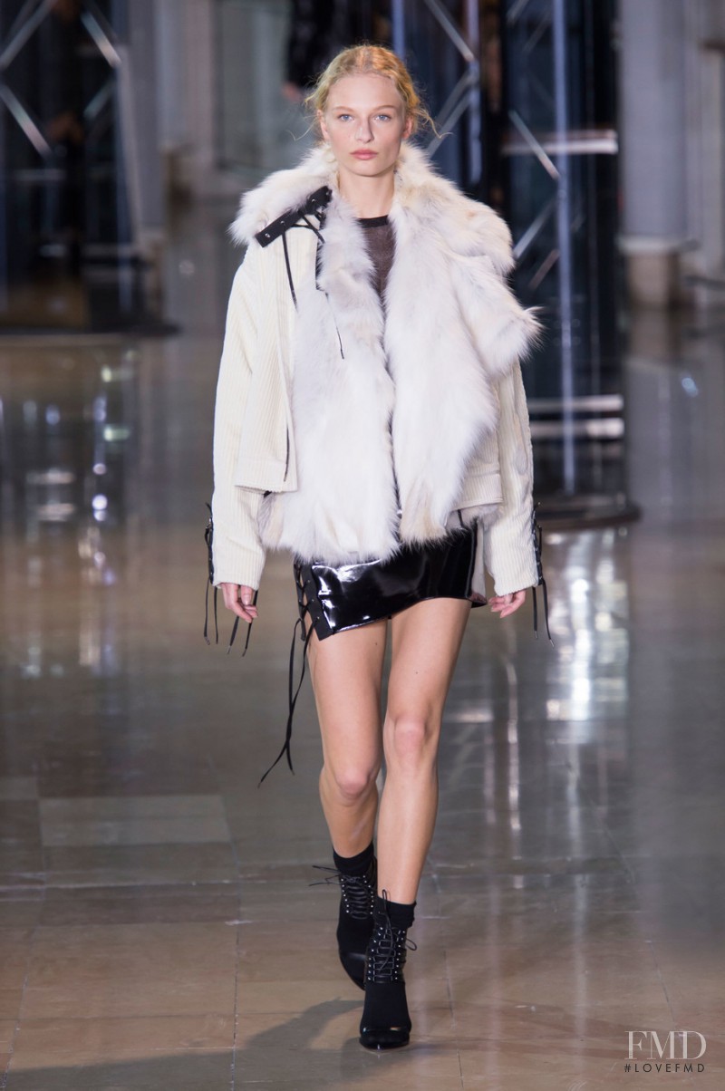 Frederikke Sofie Falbe-Hansen featured in  the Anthony Vaccarello fashion show for Autumn/Winter 2016