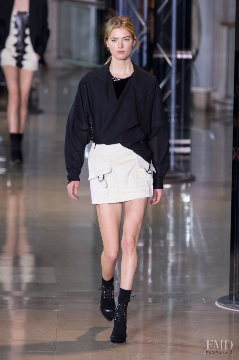 Emmy Rappe featured in  the Anthony Vaccarello fashion show for Autumn/Winter 2016