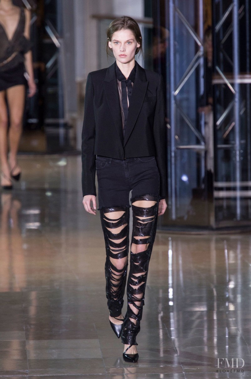 Angel Rutledge featured in  the Anthony Vaccarello fashion show for Autumn/Winter 2016
