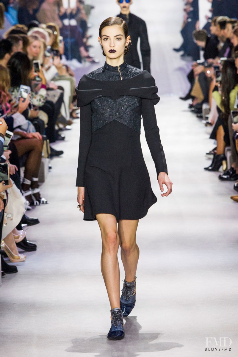 Camille Hurel featured in  the Christian Dior fashion show for Autumn/Winter 2016