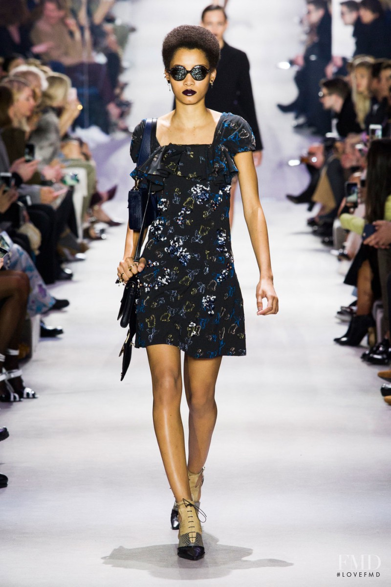 Lineisy Montero featured in  the Christian Dior fashion show for Autumn/Winter 2016