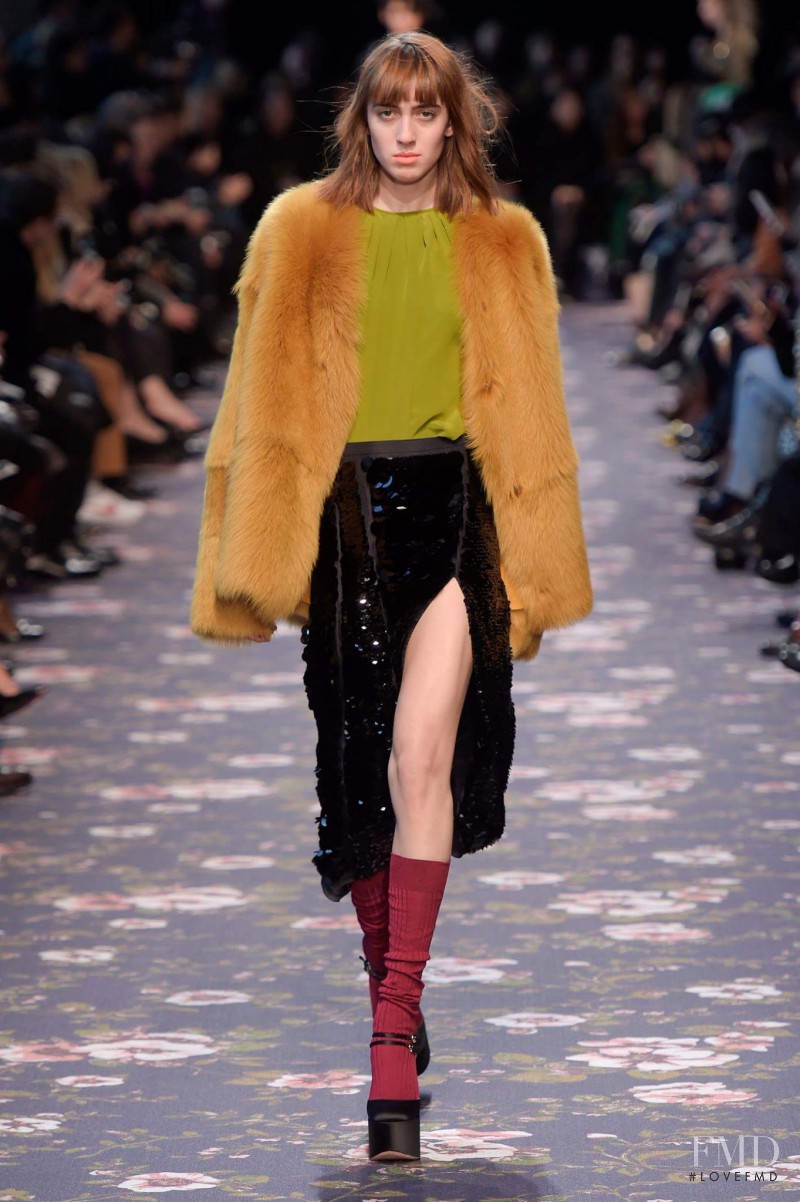 Teddy Quinlivan featured in  the Rochas fashion show for Autumn/Winter 2016