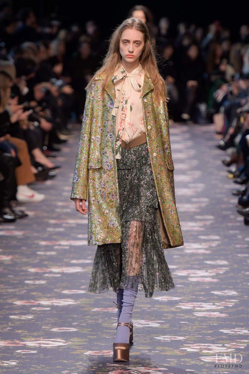 Lia Pavlova featured in  the Rochas fashion show for Autumn/Winter 2016