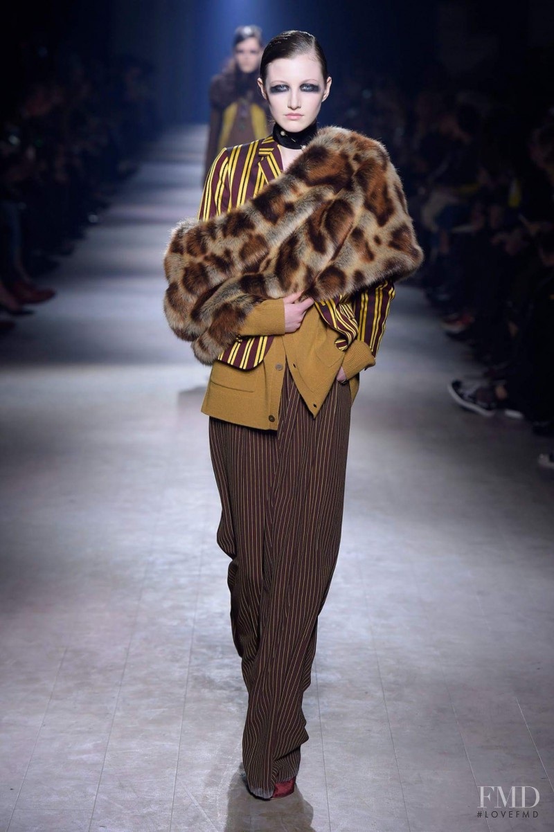 Emma Harris featured in  the Dries van Noten fashion show for Autumn/Winter 2016