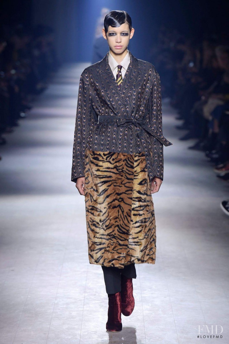 Janiece Dilone featured in  the Dries van Noten fashion show for Autumn/Winter 2016