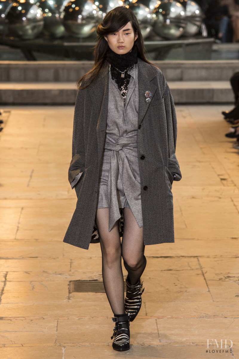 Hyun Ji Shin featured in  the Isabel Marant fashion show for Autumn/Winter 2016