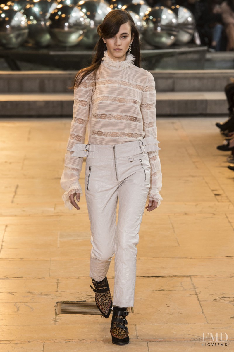 Greta Varlese featured in  the Isabel Marant fashion show for Autumn/Winter 2016