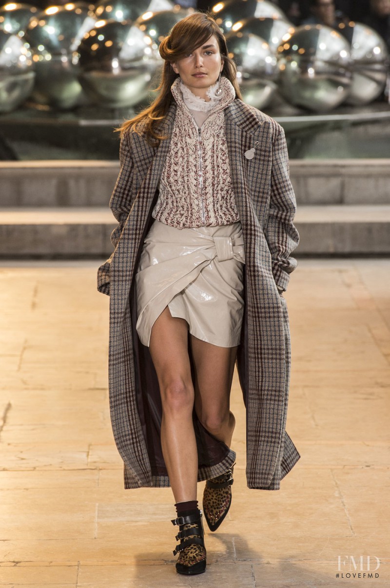 Andreea Diaconu featured in  the Isabel Marant fashion show for Autumn/Winter 2016