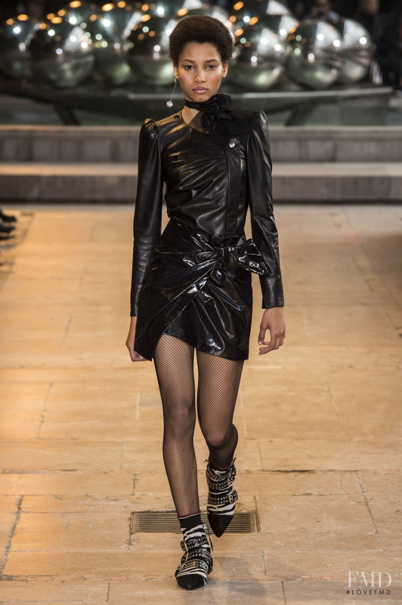 Lineisy Montero featured in  the Isabel Marant fashion show for Autumn/Winter 2016