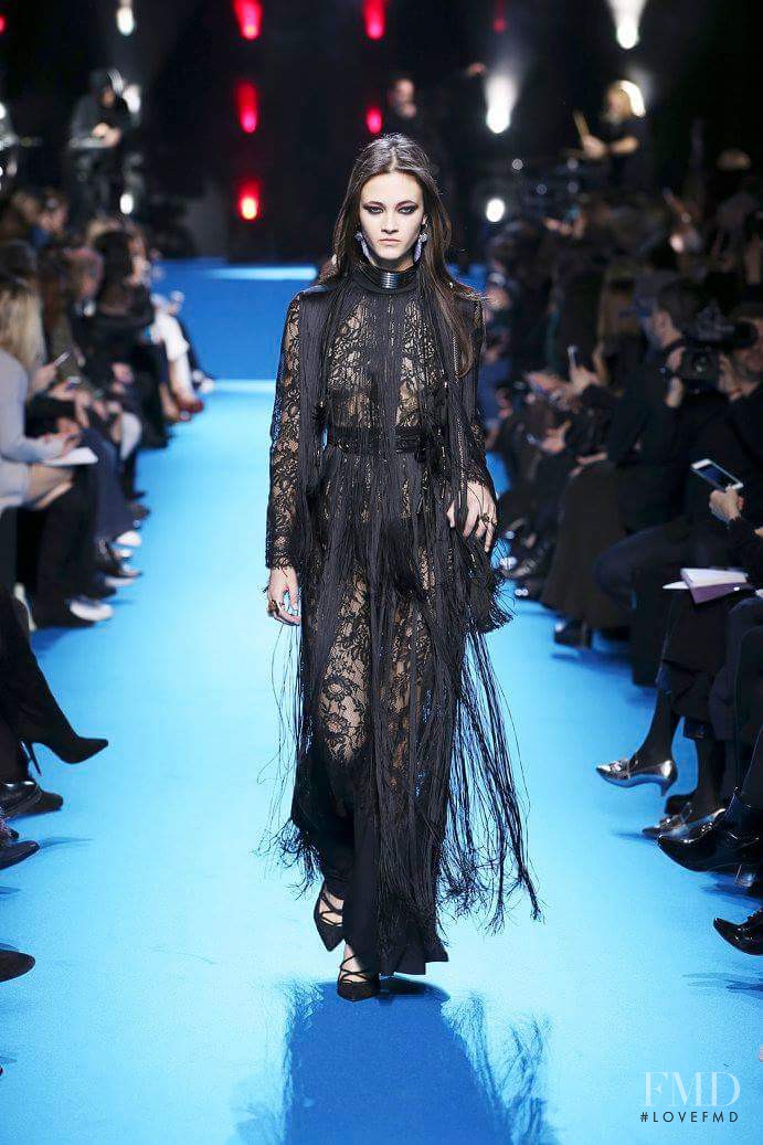 Greta Varlese featured in  the Elie Saab fashion show for Autumn/Winter 2016