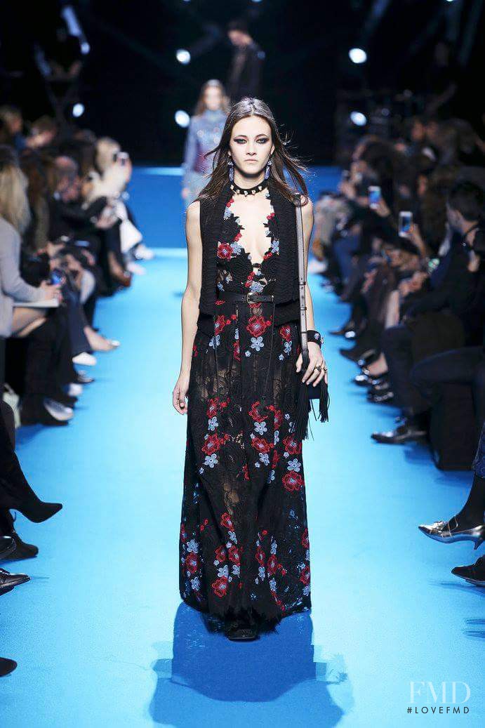 Greta Varlese featured in  the Elie Saab fashion show for Autumn/Winter 2016