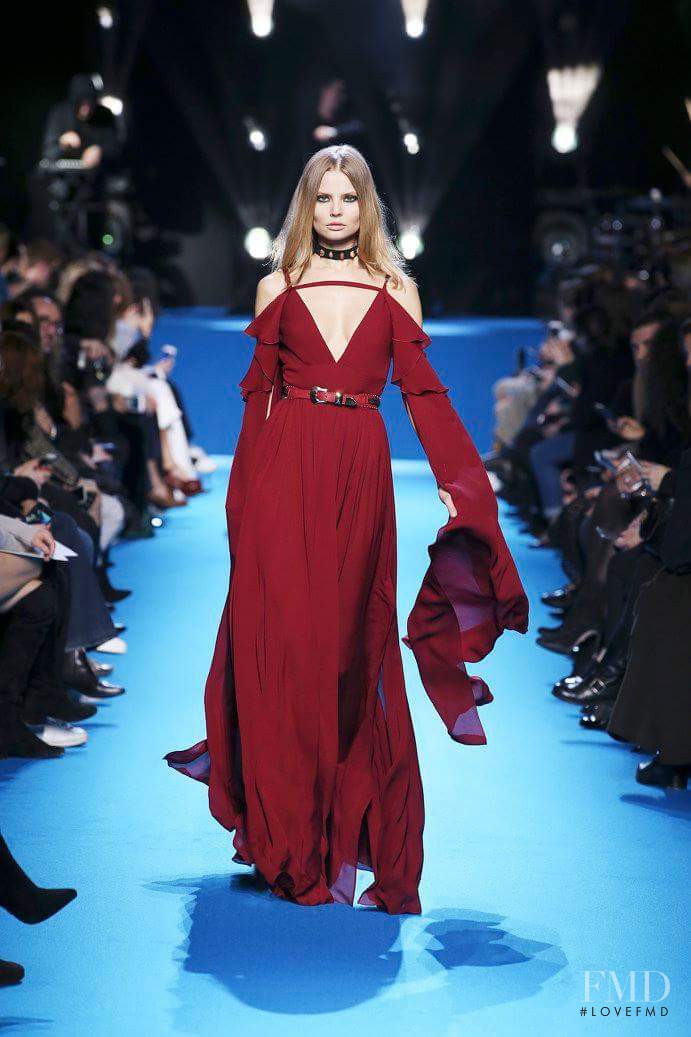 Magdalena Frackowiak featured in  the Elie Saab fashion show for Autumn/Winter 2016